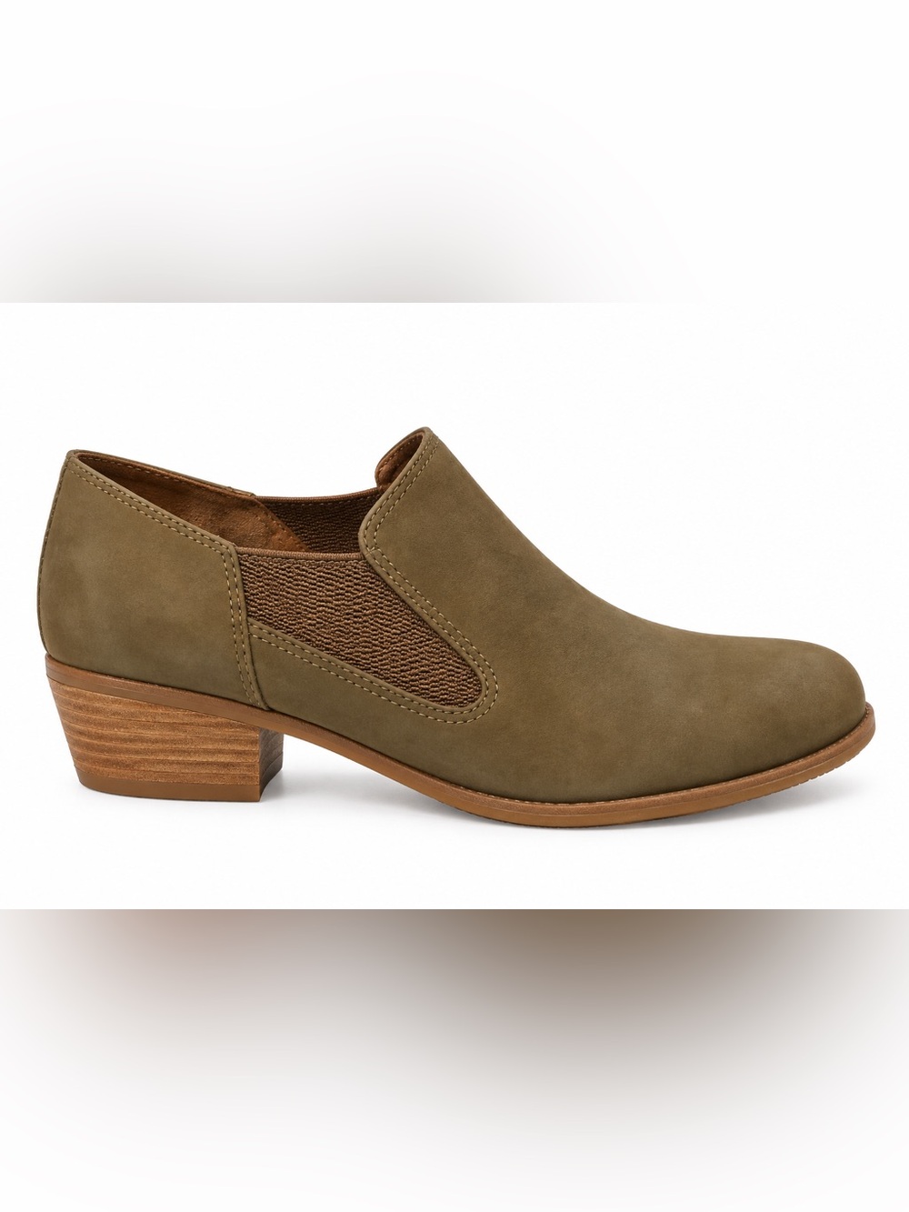 B O C BY BØRN Faux Leather Gail Bootie Gray Brown Size 7.5M Boho Gorpcore